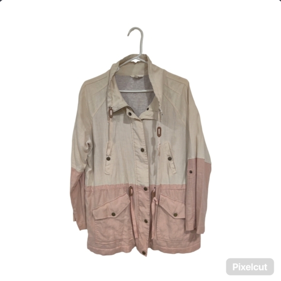 Anthropologie XL Blu Pepper Women's Pink and Cream Jacket - Picture 1 of 4